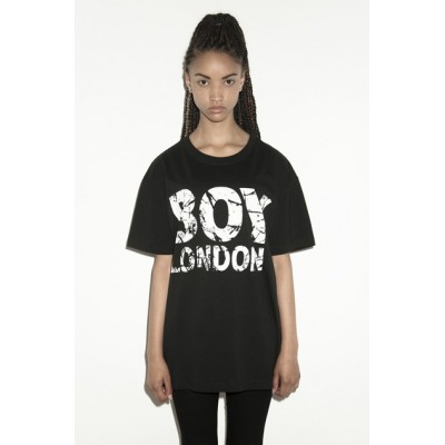 BOY London 板紋黑色T-Shirt