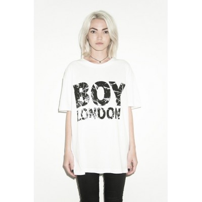 BOY London 板紋白色T-Shirt