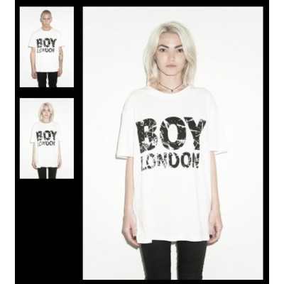 BOY London 板紋白色T-Shirt